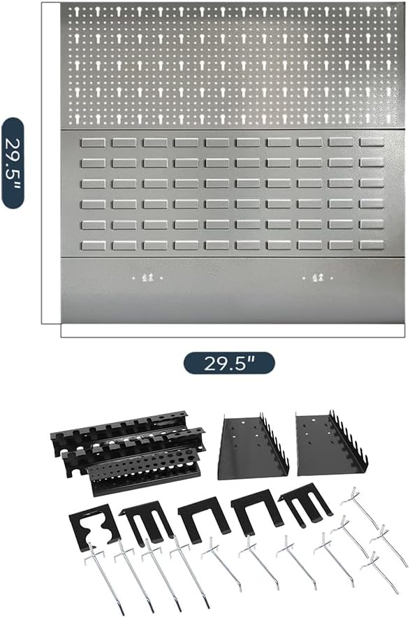 JZD Garage Tool Cabinet Set, Included Rolling Chest, for Workshop Basement Utility Room, No Wall Mounting Required