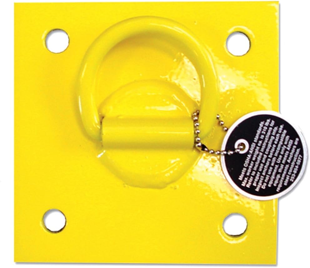 Guardian Fall Protection 00600 CB-1-B Bolt-On Wall Anchor 6-Inch by 6-Inch Yellow