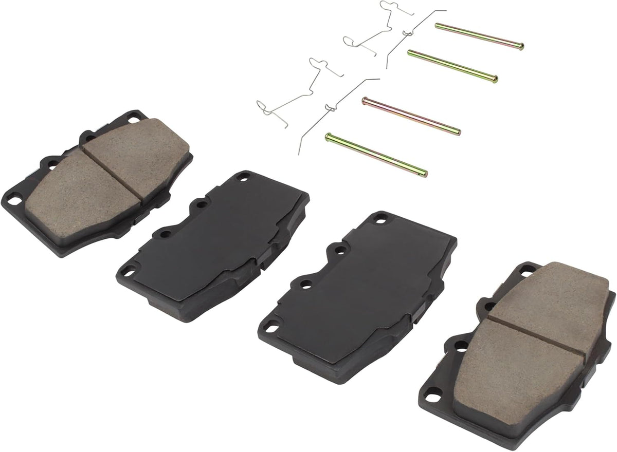 Premium Ceramic Front Brake Pads (1001-0137C) Compatible with Toyota 4Runner 1986-1988, Toyota Land Cruiser 1976-1989, Toyota Pickup 1986-1988