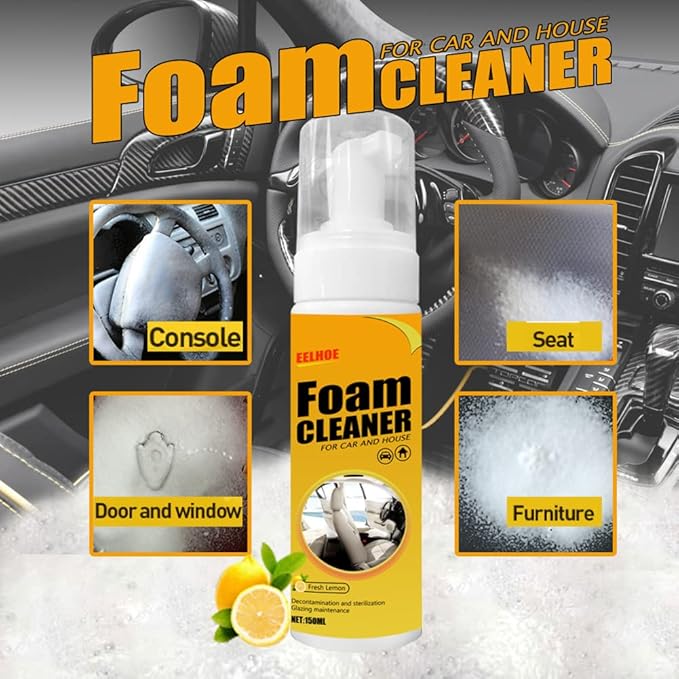 Zcargel Car Foam Cleaner Car Interior Foam Cleaner Multifunctional Foam Cleaner Purpose Cleaner for House and Car for Leather Seat Plastic Fabric30mL / 60mL / 100mL