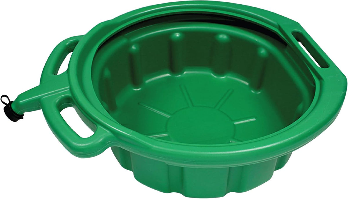 LUMAX Green 3.75 Gallon Plastic Oil Drain Pan, LX-1631