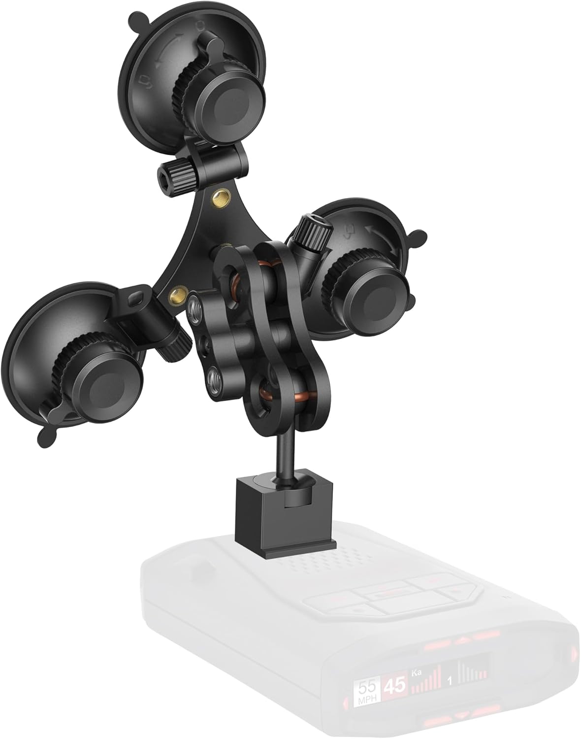 Radar Detector Mount, Triangular Suction Cup Mount,Windshield Radar Detector Suction Cup Bracket (for Models with EZ Magnet Connection)