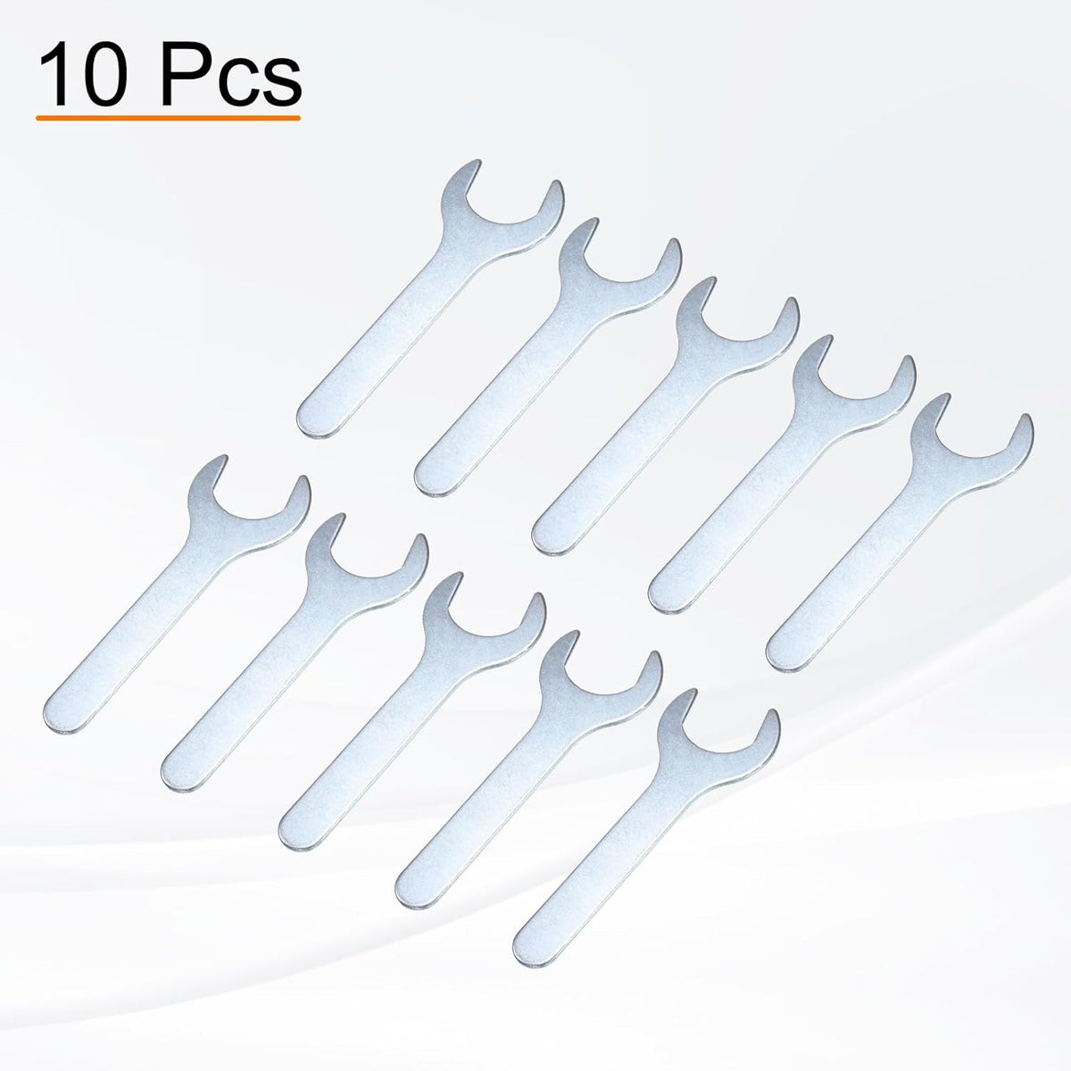 HARFINGTON 10pcs Small Wrench Open End Wrench 28x135x2.8mm Metric U-Shaped Single Open Ended Spanner Super Thin Small Flat Head Galvanizing Wrench for Automotive Repair Furniture Assembly