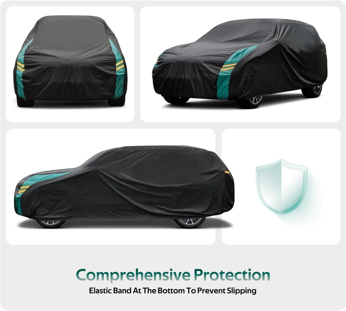 SUV Car Cover Custom Fit for Mercedes-GLC 300 350E/GLB 180 200 250(2016-2025), Waterproof All Weather for Automobiles, Outdoor Full Cover with Windproof Clip Straps.
