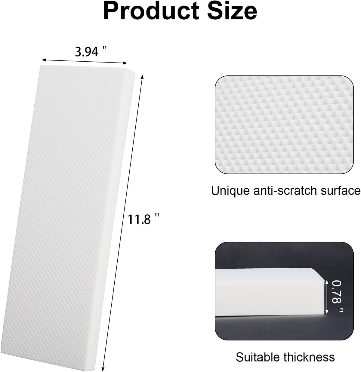 Garage Wall Protector 6 Pack Car Door Corner Edge Waterproof Bumper Guard Protector High Density Self Adhesive EVA Foam Pad for Parking Vehicle 11.8" x 3.9" x 0.8"