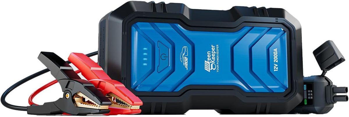 Portable Jump Starter 2000A Car Battery Jumper 12V Booster Engine Starter for 7.0L Gas & 6.5L Diesel Jump Start Battery Pack Multiple Emergency Kit with LED & Safety Protection with DC 12V/6A Output