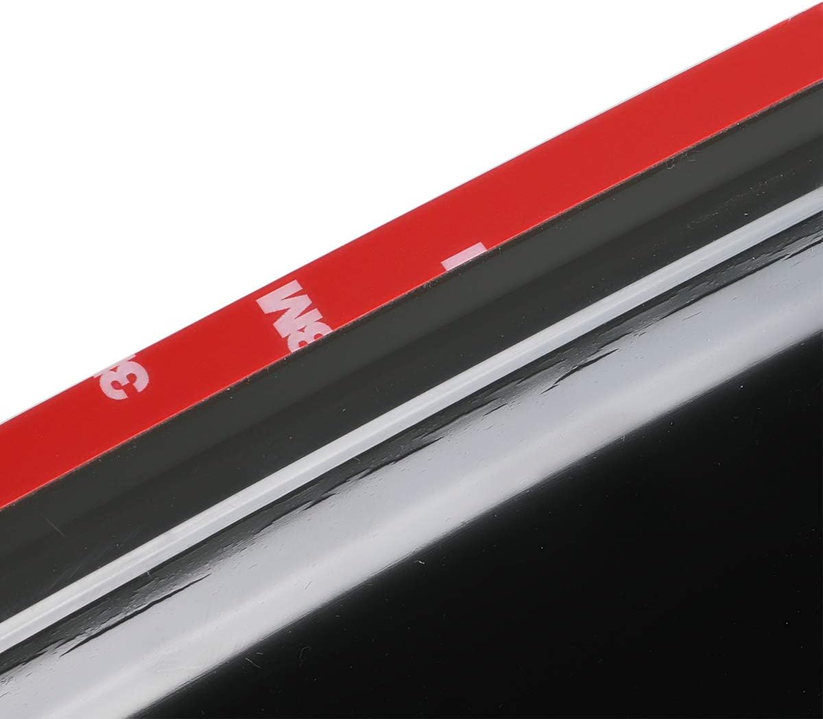 2pcs Original Shatterproof Outside Mount Style Sun Rain Guard Durable Side Window Wind Deflectors Dark Smoke Vent Window Visors Compatible with Ford 2015-2023 Mustang 92359