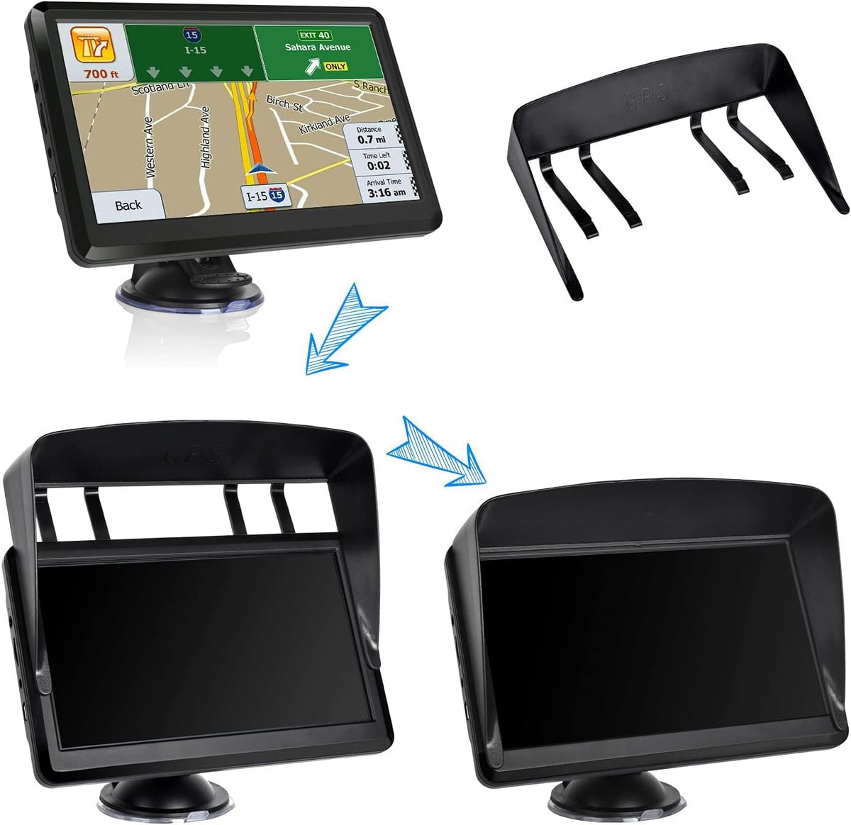2025 Map Car GPS Navigation GPS Navigation for Truck & RV & Car, Driver Alerts, Turn-by-Turn Directions, Free Update Map