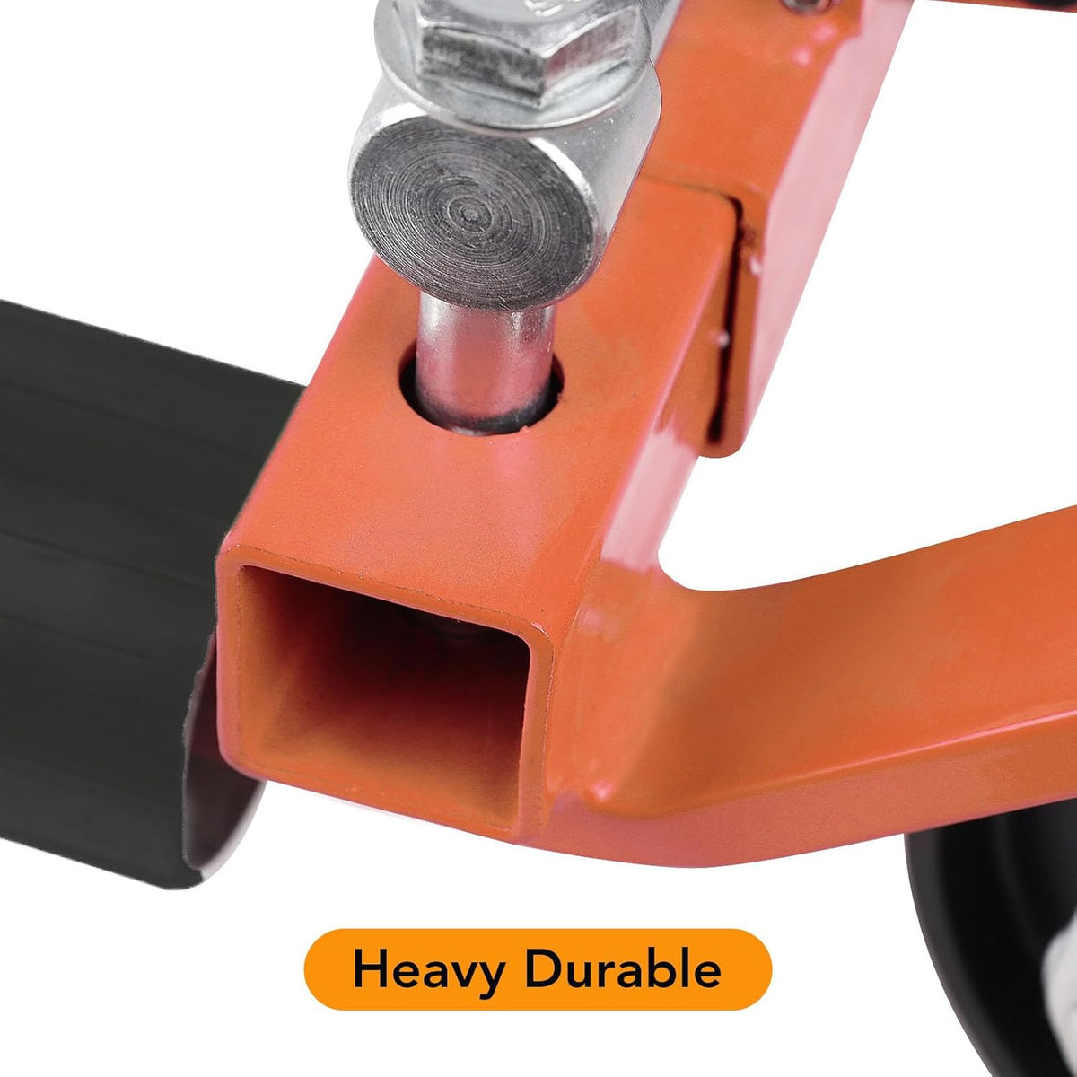 2Pcs Car Wheel Dolly, 1500LBS Capacity Trailer Dolly with Hydraulic Tire Jack for Vehicle Positioning for Truck Rv Trailer, Orange