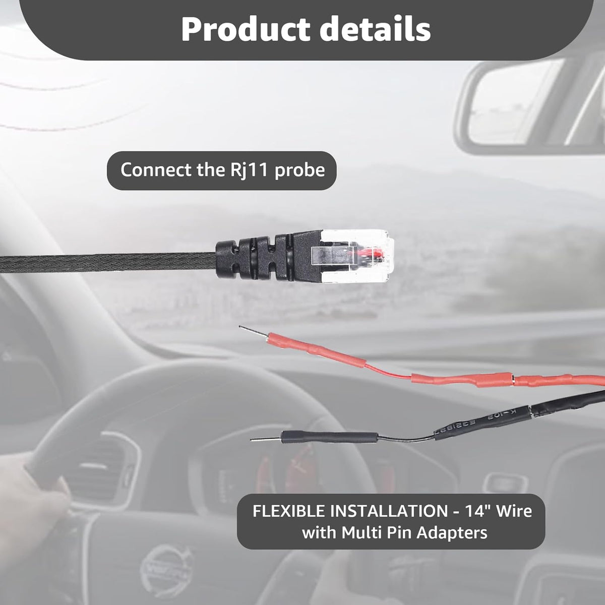 RJ11 Power Cord for Radar Detector,Replacement for Escort Radar 9500i,MAX360,Cobra,Radenso XP SP,for Uniden R1 R3 R4 R7 R8,Beltronics Vector RX65 STI,Valentine 1 Gen 1 Gen 2 etc.
