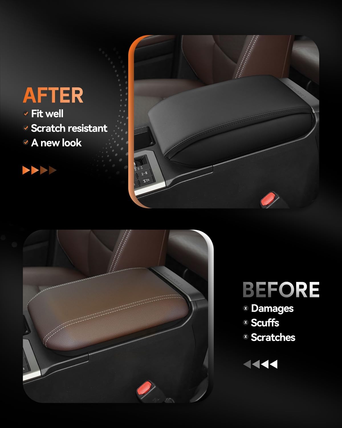 CDEFG for 2024 2025 Toyota Land Cruiser 250 Center Console Cover Armrest Box Cover for Land Cruiser (1958, Land Cruiser) 2024 2025 Accessories Arm Rest Protector