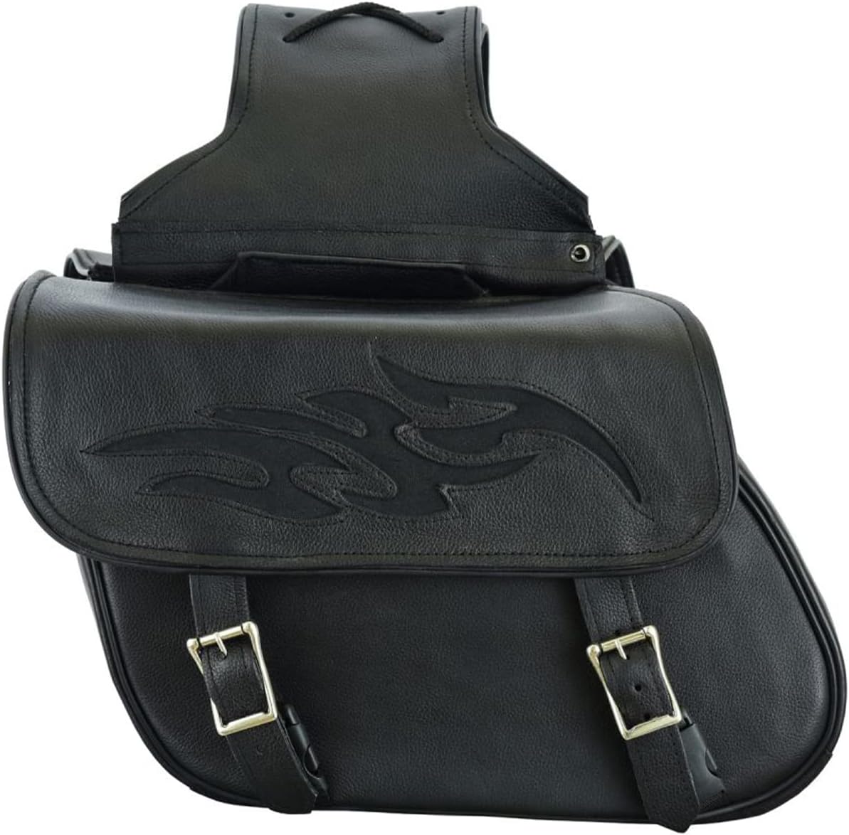 GARGOYLE BELLS Motorcycle Saddle Bags Leather Motorcycle Luggage Bag with Gun Holsters For Softails Sportsters and Choppers Waterproof Luggage Bags For Motorcycle