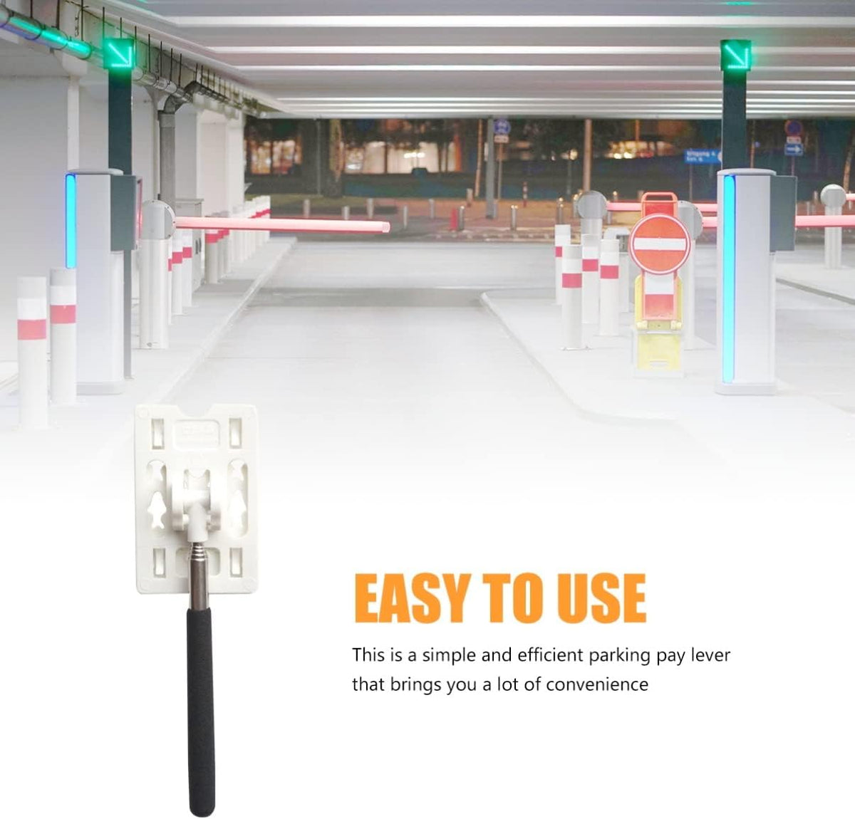 VICASKY Telescopic Rod Card Holder Reacher,Vehicle Parking Toll Swiping Stick Grabber Car Parking Contactless Payment Card Rod Tool