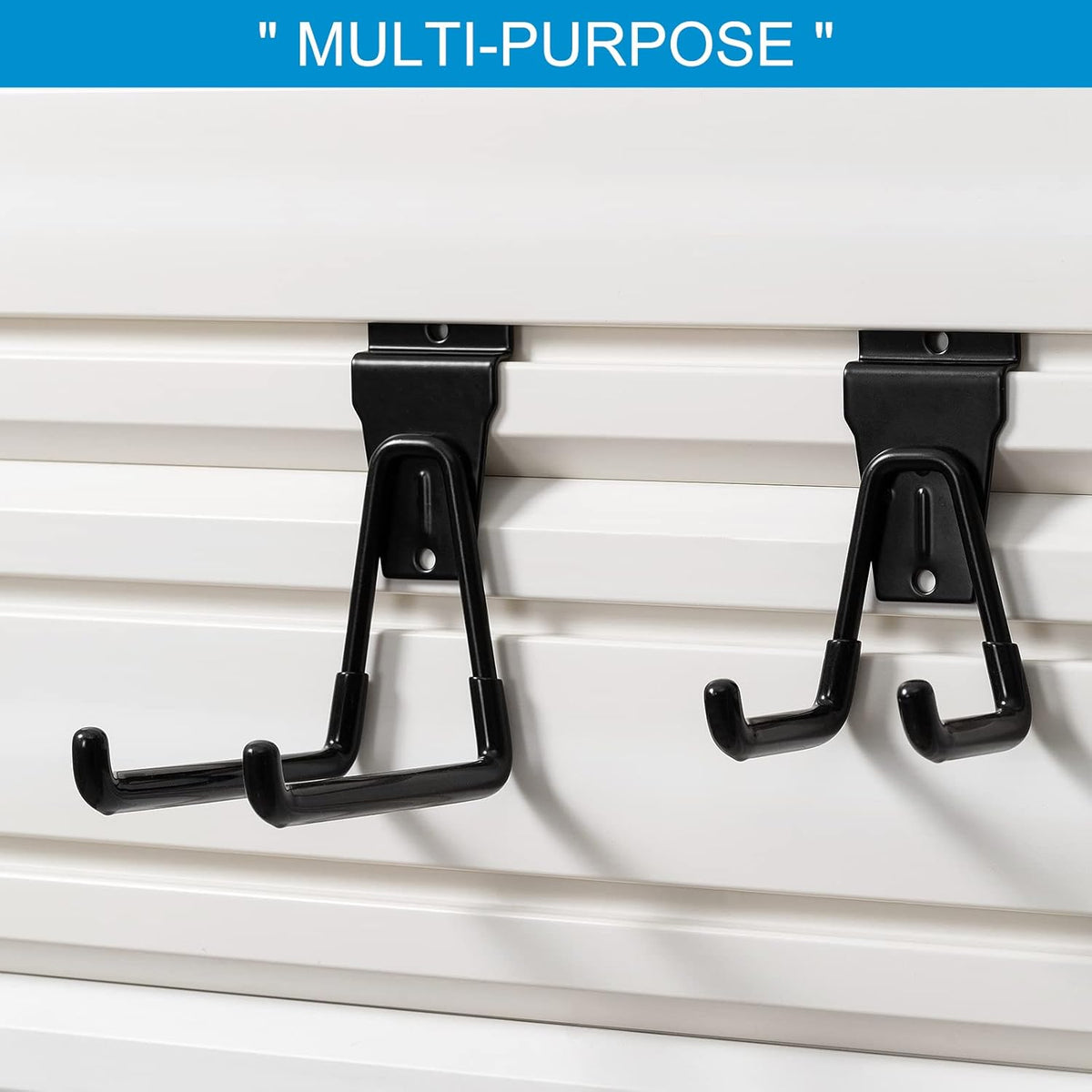 Slat Wall Hanging Hooks, Slatwall Accessories, Slatwall Hooks Assortment, Slat Wall Accessories, Heavy Duty Garage Slatwall Hooks and Hangers,16Pack(Black)