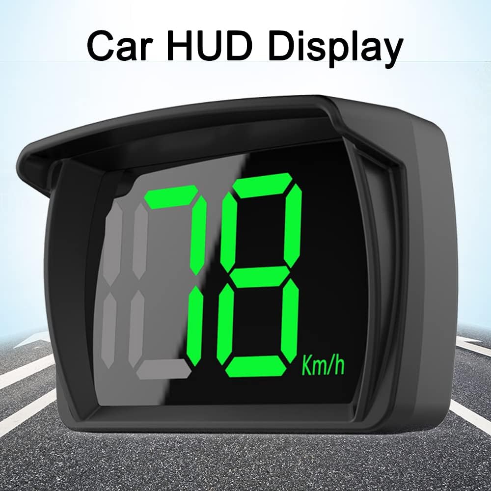 Shkalacar Car HUD Headup Display KM/H MPH GPS Digital Speedometer with LED Large Font Display for Car Truck SUV Motorcycle