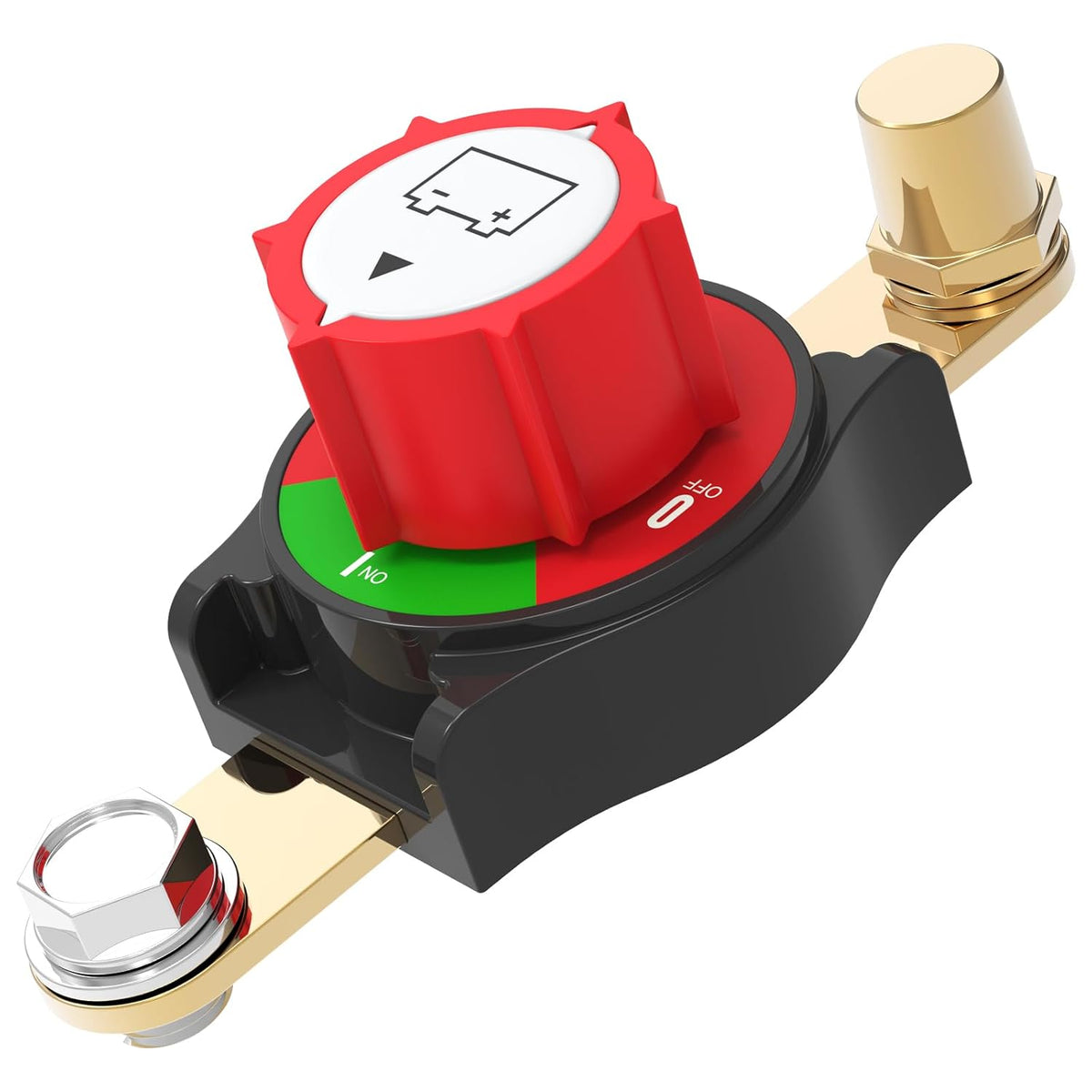 Battery Disconnect Switch, Hilictokt Top Post to Side Post Battery Switch 275A 12-48V Heavy-Duty Battery Disconnect Switch Battery Cut Off Switch for Car Vehicle RV and Boat (On/Off)