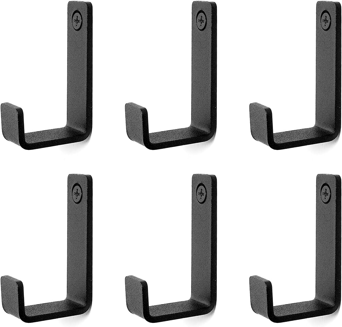 Robe & Towel Hook, 6 Pack Heavy Duty Stainless Steel Outdoor Wall Hooks for Hanging Towel, Coat, Backpack, Keys, etc (Modern Industrial)