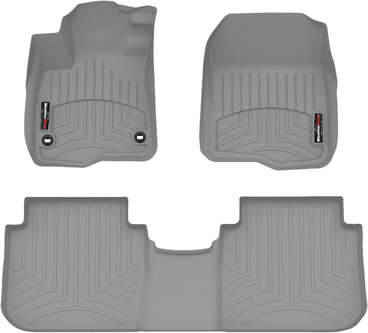 WeatherTech Custom Fit FloorLiners for Honda CR-V, CR-V Hybrid - 1st & 2nd Row (461780-1-2), Grey
