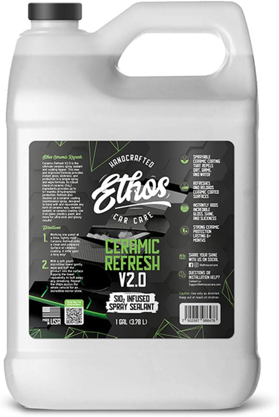 Ethos Ceramic Refresh - Ceramic Spray Sealant & Topper for Instant Gloss and 6+ Months of Protection Rejuvenates and Protects Coatings