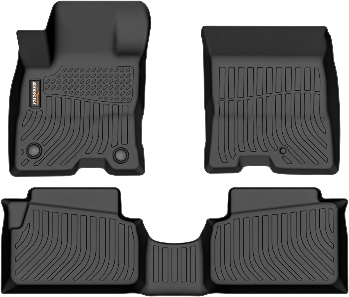 Binmotor-All Weather TPE Floor Mats for Ford Maverick Hybrid 2025-2022, Heavy Duty Car Floor Liners, Protection Automotive Car Mats, Front & 2nd Row Full Set for Maverick Hybrid Accessories