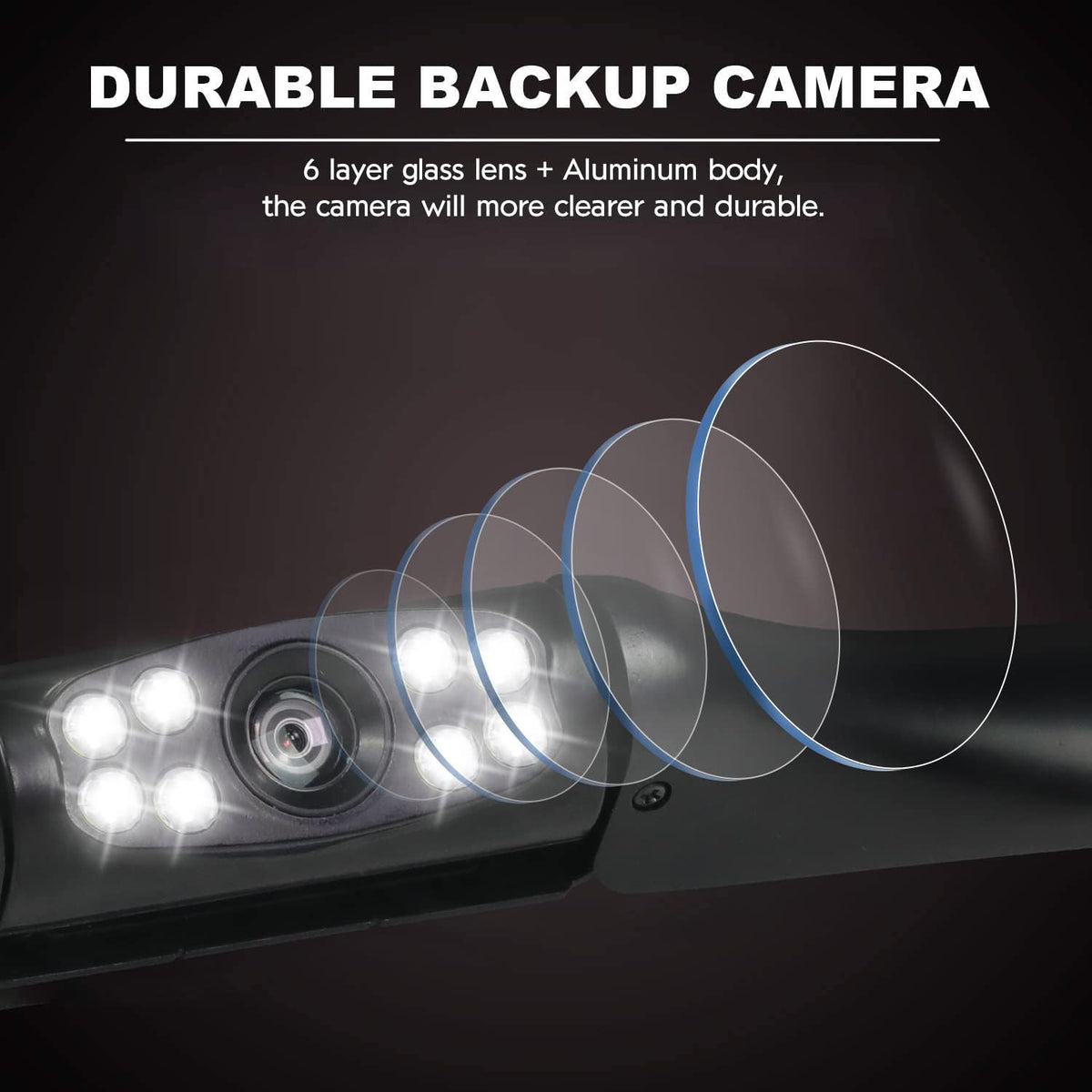 Kairiyard License Plate Backup Camera, Waterproof 170° View Rear View Reverse Camera Night Vision Back up Camera Systems for Cars Trucks Pickup SUVs Trailer