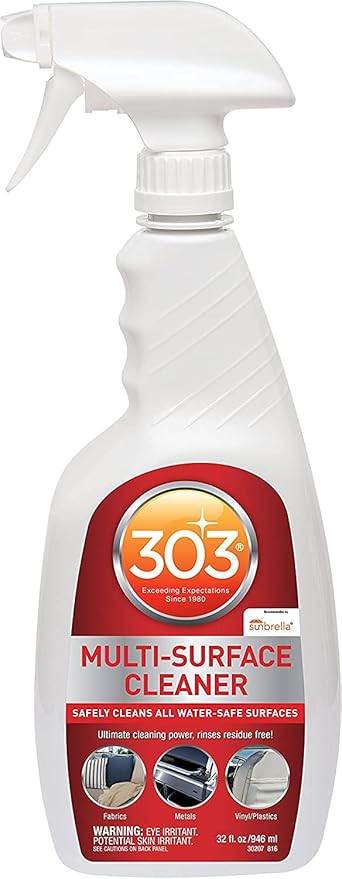 303 Products Multi-Surface Cleaner - Safely Cleans All Water Safe Surfaces - Ultimate Cleaning Power - Rinses Residue Free - Recommended By Sunbrella, 32 fl. oz. (30207)