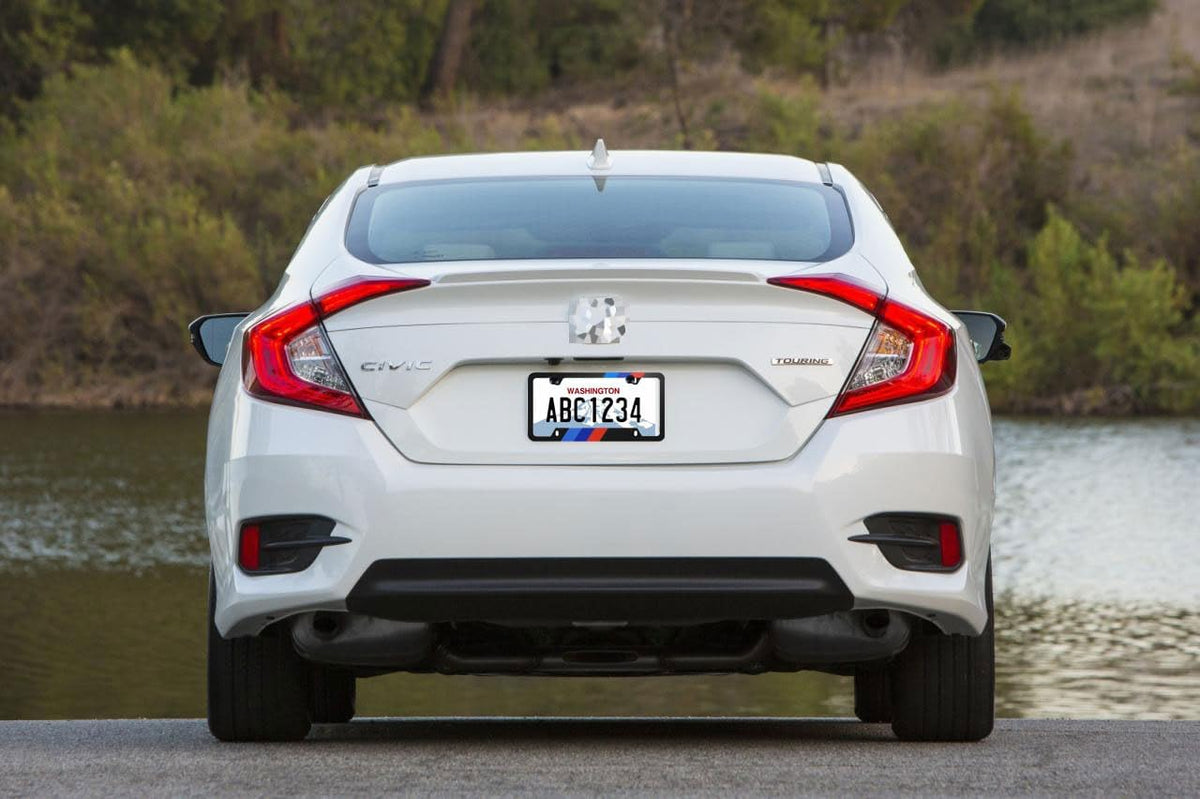 2 Pieces Tricolor License Plate Frames for Men and Women, Decorative Car Accessories (Frame B)