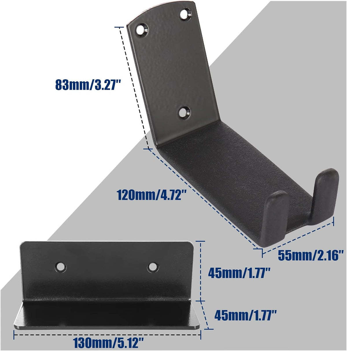 Bike Wall Mount, Pedal Mount Bike Rack for Garage, Bike Storage Hanger Bicycle, Heavy Duty Bike Hooks with Rubber Pad for Wall, Max 50LB, 1 Set