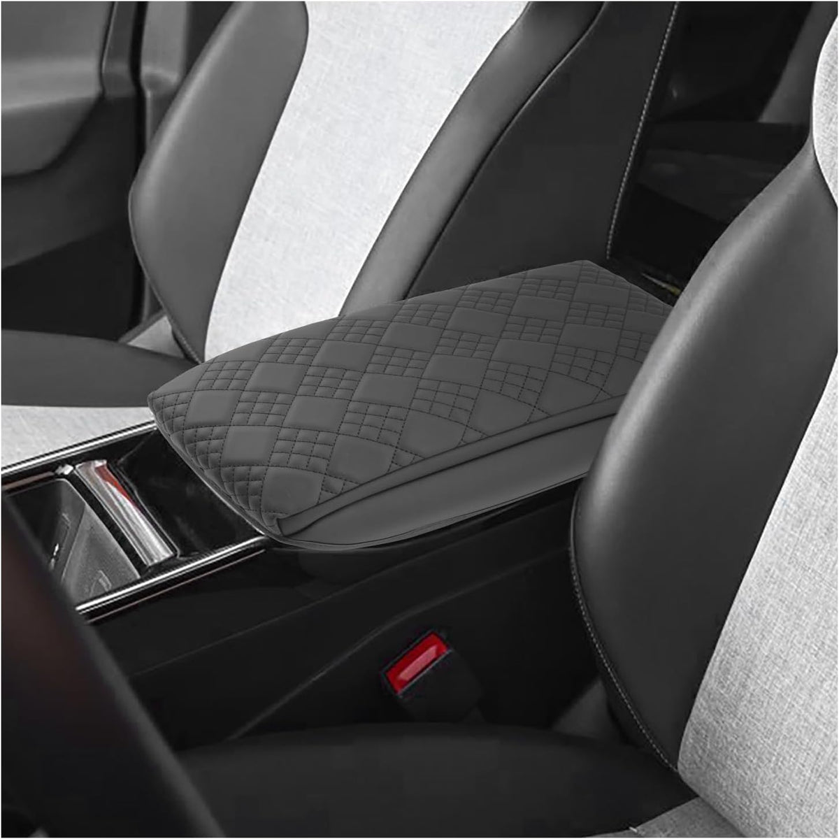 SXCY for 2025 VW ID.4 Armrest Cover Pad for 2025 Volkswagen ID.4 Accessories 2025 ID.4 Center Console Cover 2025 ID.4 Middle Console Cover Add Soft Cotton Cushion (Added-Pad)