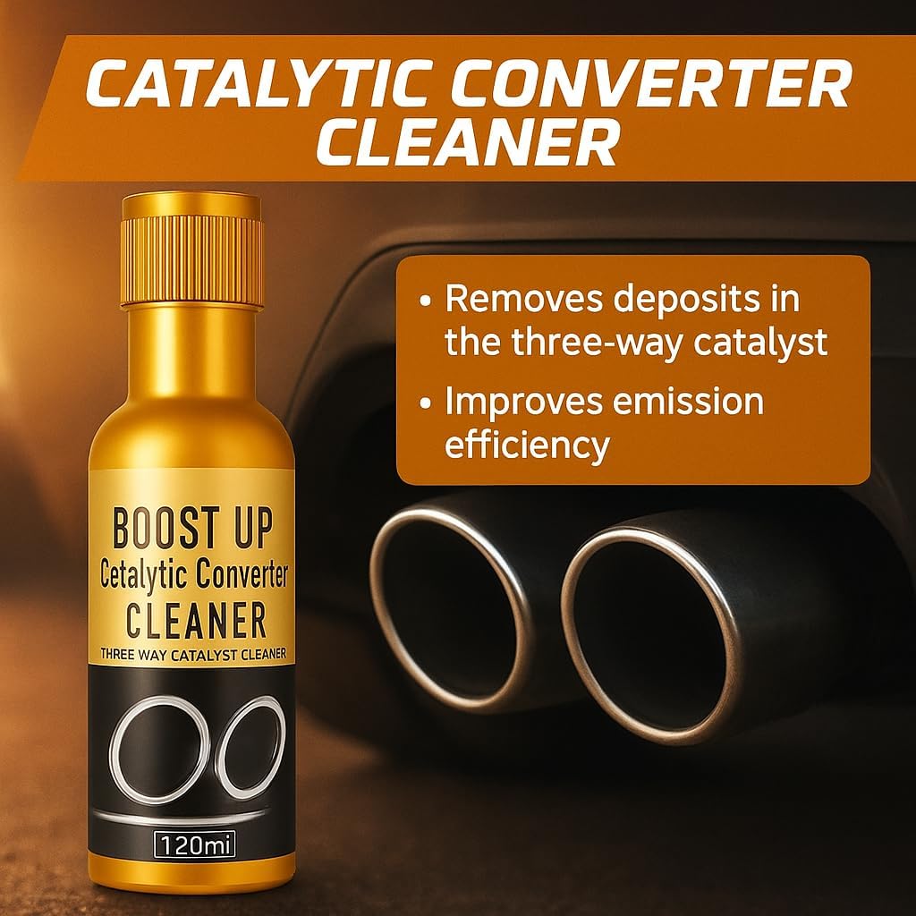 Catalytic Converter Cleaner, Exhaust System Carbon Removal Treatment, Fuel System Additive Oil for Gas & Diesel Car, Auto Engine Parts Cleaner (120ml, 3PCS)