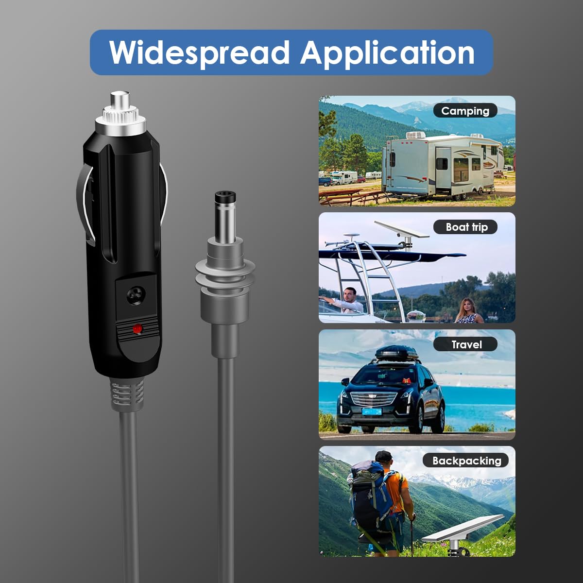 Starlink Mini Car Adapter Cable, 12V Cigarette Lighter to DC Power Cord, 10ft 18AWG Waterproof Charger for Starlink Mini Satellite Internet – 12 Volt Car Adapter (RV, Truck, Off-Grid Setup)