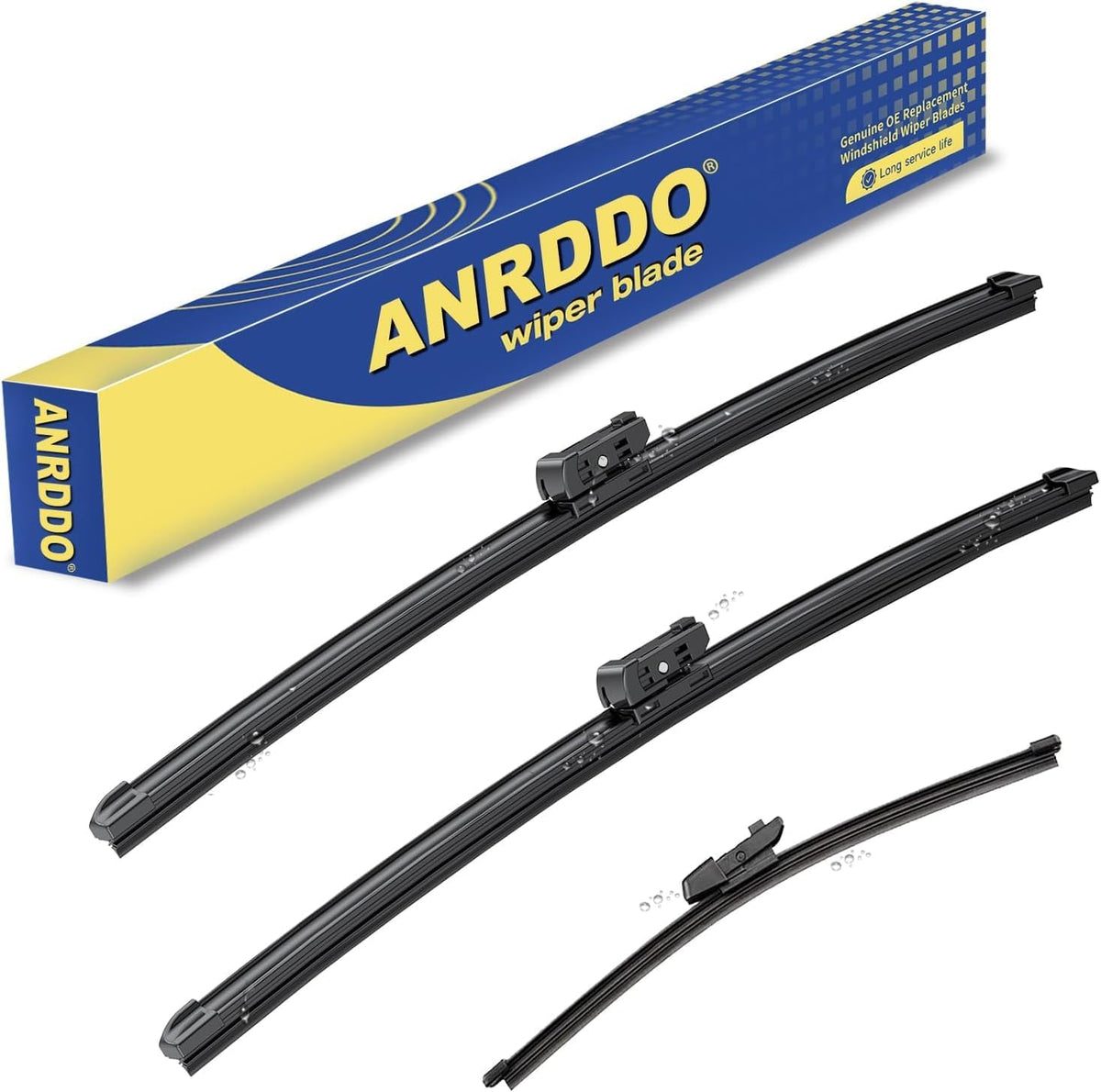 3 wipers Replacememt For 2018 2019 2020 20221 2022 2023 VW Volkswagen Atlas Original Equipment Replacement Wiper Blades Set - 26"+22"+12" (Set of 3) Top Lock