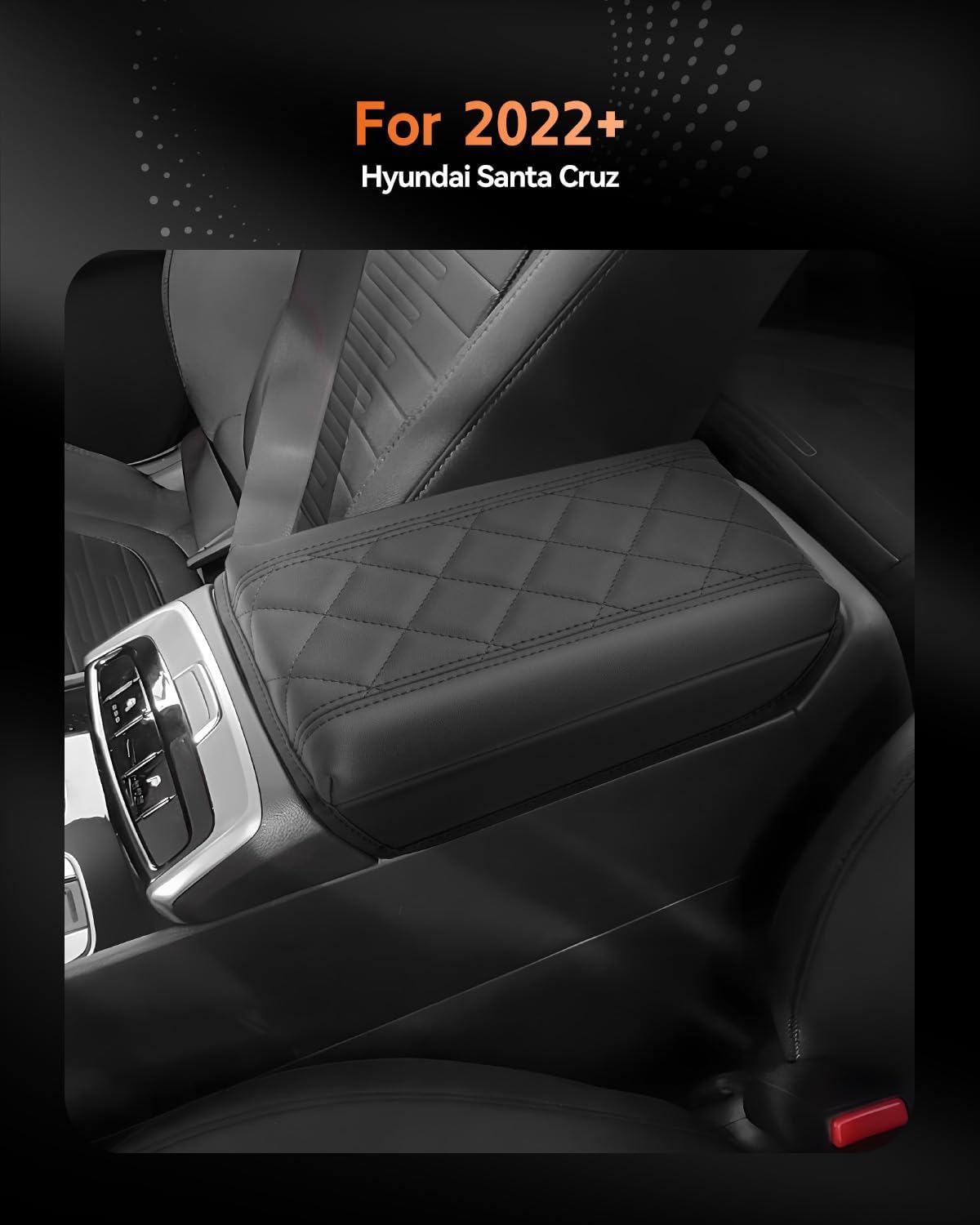 CDEFG for 2022-2025 Hyundai Santa Cruz Center Console Cover Armrest Box Cover for Santa Cruz Pickup (SE, SEL, SEL Activity, XRT, Limited) 2022 2023 2024 2025 Accessories Console Arm Rest Protector