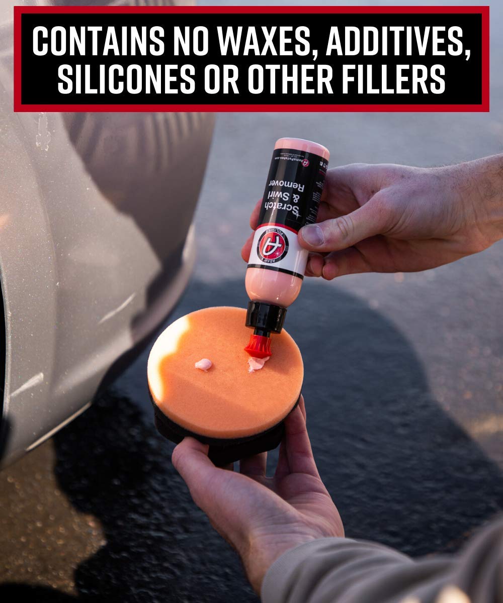 Adam's Polishes Car Scratch & Swirl Remover Hand Correction System, Remove & Restore Paint Transfer, Minor Imperfections, Oxidation, Paired with Orange Compound Correction Pad Applicator (2 Step Kit)