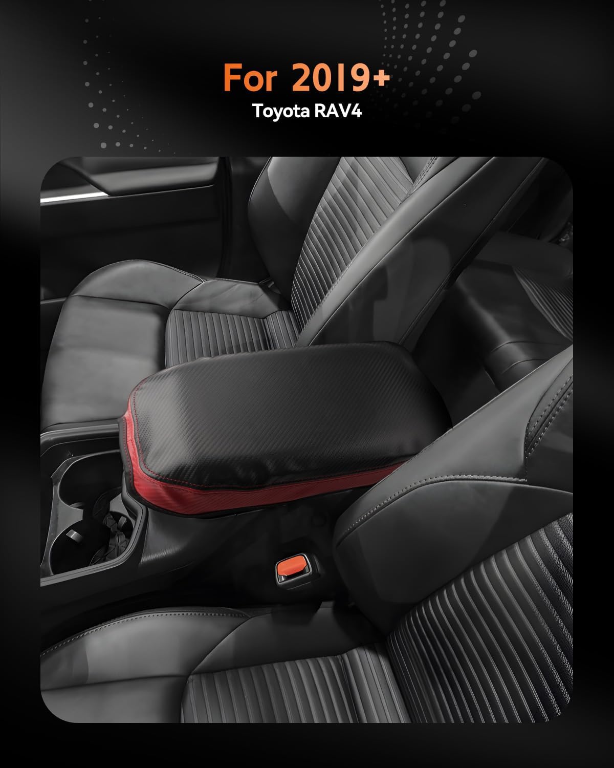 CDEFG for Toyota RAV4 2019-2025 Center Console Cover Armrest Box Cover for RAV4 (LE, XLE, XLE Premium, Limited) 2020 2021 2022 2023 2024 2025 Accessories Arm Rest Protector