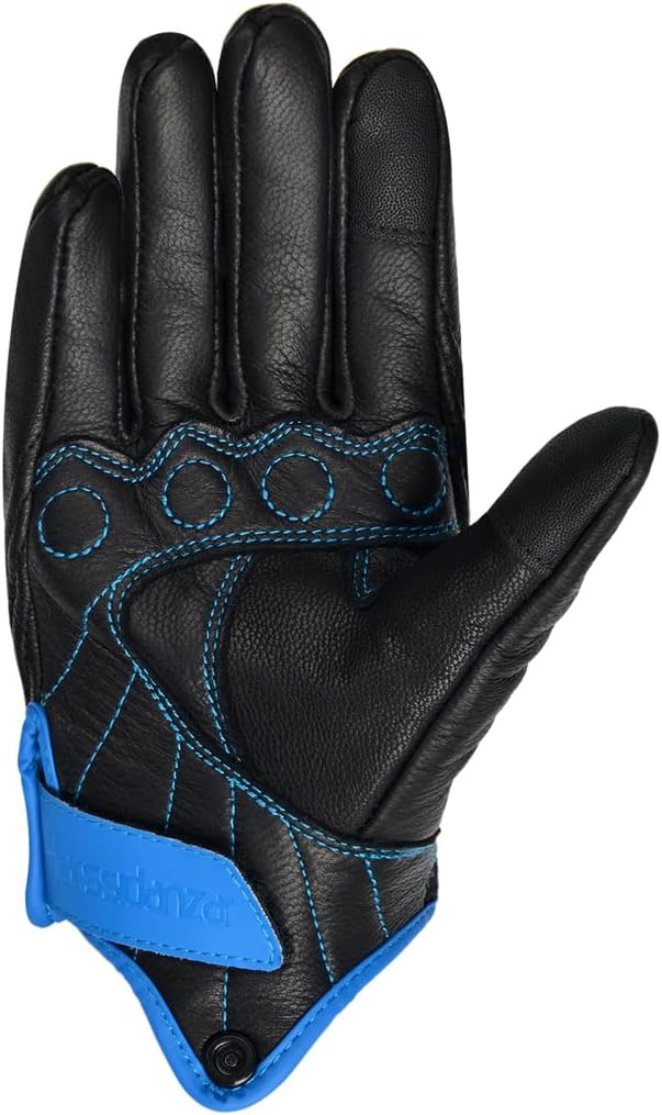 Harssidanzar Women's Motorcycle Gloves,Leather Motorcycle Gloves, Motorbike Gloves, Road Racing, Cycling, Climbing, Powersports Gloves Touchscreen GL016