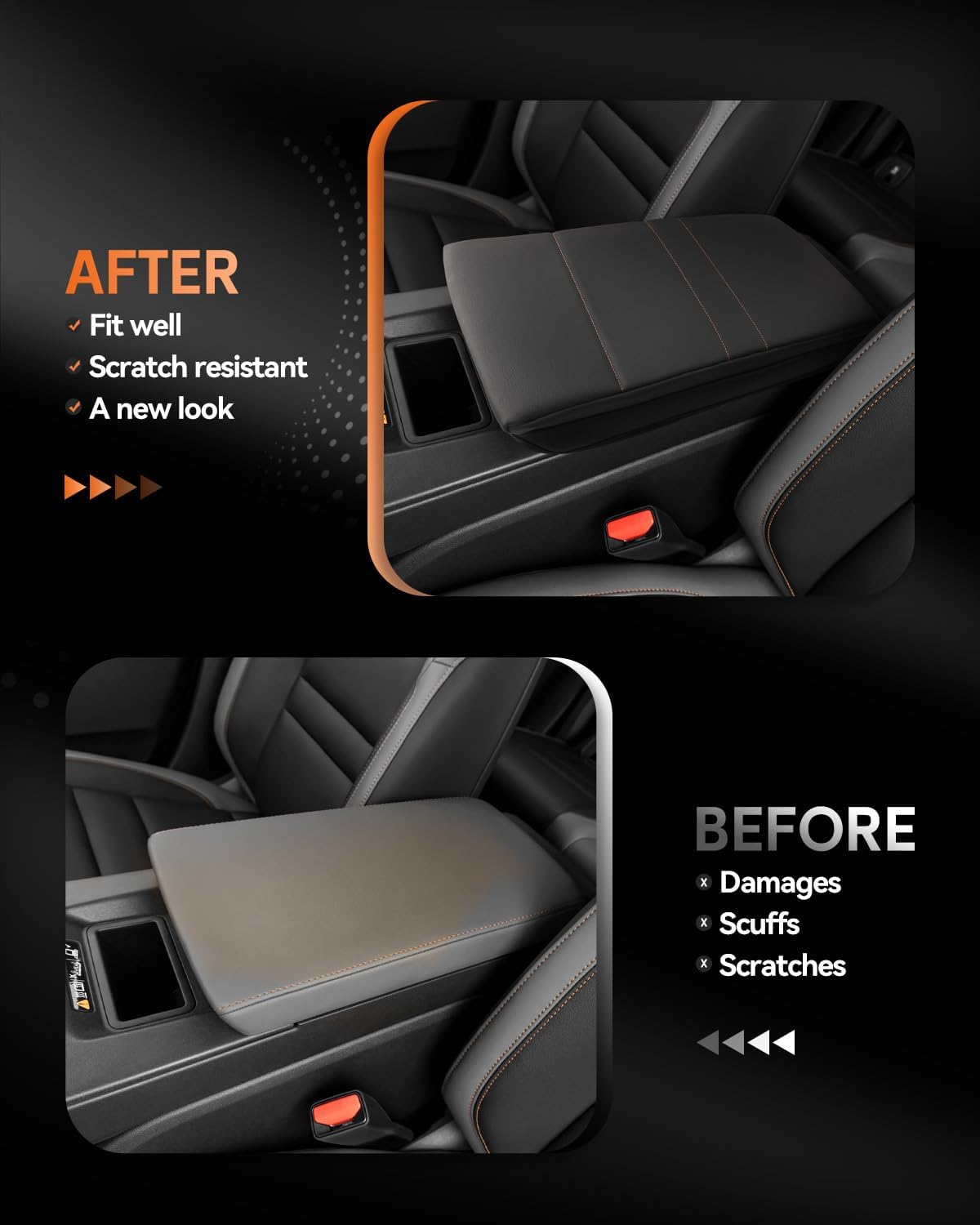 CDEFG for Honda Prologue 2024 2025 Center Console Cover Armrest Box Cover for Prologue (EX, Touring, Elite) Accessories Arm Rest Protector