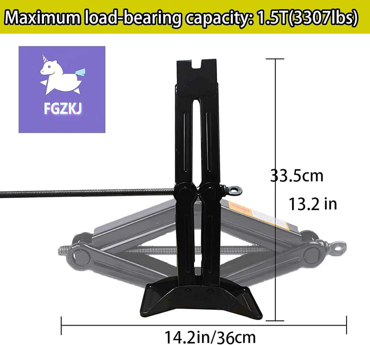 Scissor Jack for Car,Car Jack Kit - Tire Jack with Energy-Saving Ratchet Handle,Can Support a Maximum Weight of 1.5T (3307lb),Portable, Suitable for Small Cars and SUV (Saving Handle-1.5 tons)