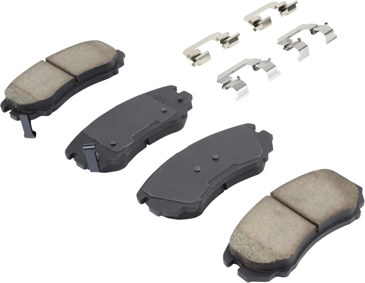 Premium Semi-Metallic Front Brake Pads (1001-0924M) Compatible with 2003-2013 Hyundai/Kia (Elantra/Magentis/Optima/Sonata/Soul/Sportage/Tiburon/Tucson)