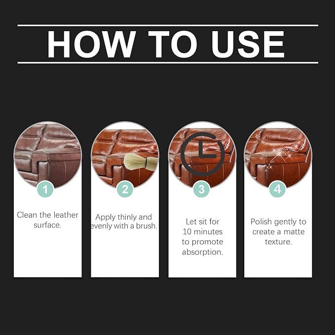 Leather & Furniture Repair Salve with Brush, Original Leathers Recoloring Balm Wood Cleaner, Wood Polish Wax, Household Upholstery Maintenance Kit for Home, Sofa, Car Seats