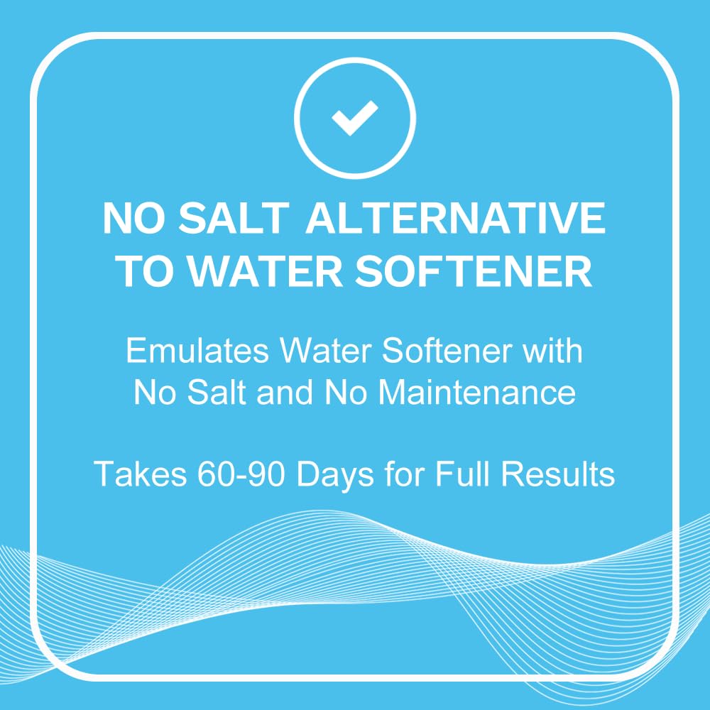 EDDY Inductive No Salt Water Softener Alternative | Electronic Water Descaler for Whole House | Reduces Limescale | Electromagnetic Water Conditioner