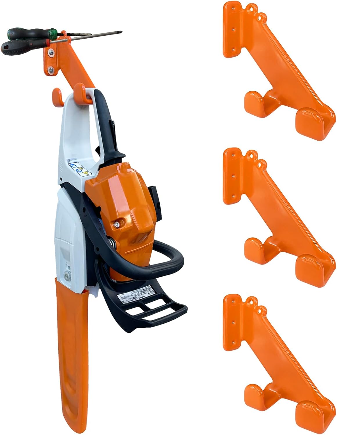 Chainsaw Hanger, 3 Pack Chainsaw Wall Mount, Heavy Duty Chainsaw Holder, Garage Organization Garage Storage Shed Organizer Mounted Chainsaw Rack