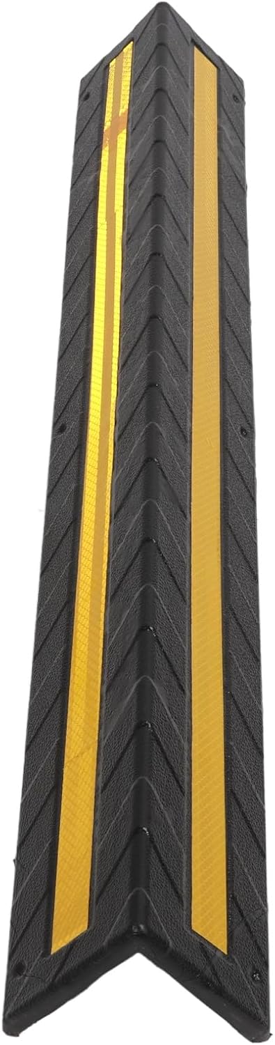 Garage Wall Protector Rubber Wall Corner Guard for Parking Garages, 80cm Long Wall Corner Protector (Black)