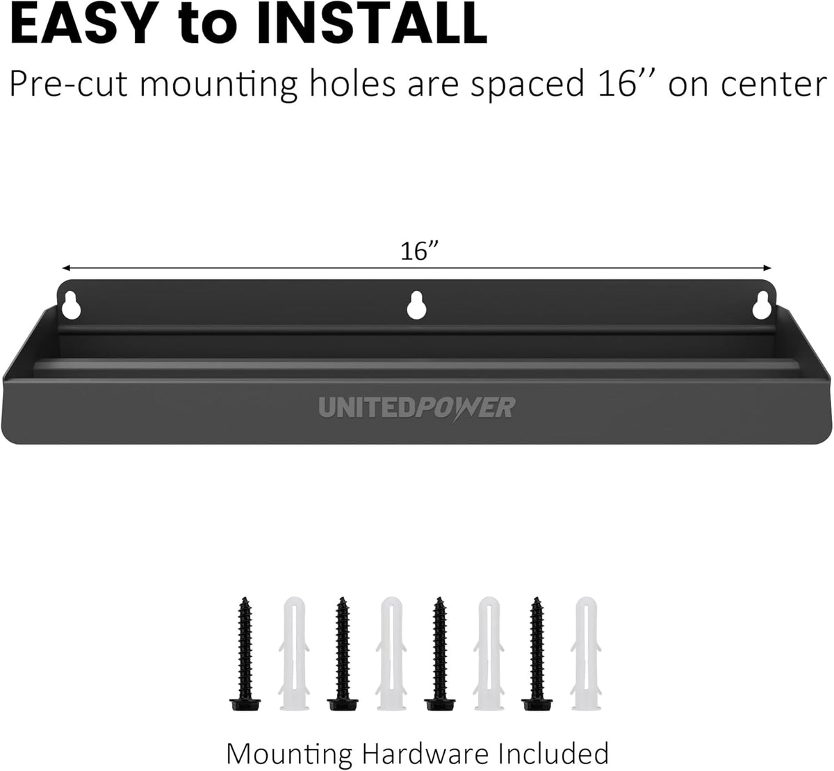 UNITEDPOWER Hammer Holder, Wall Mount Storage Rack Organizer for Workshop, Shed, Garage, Home, Fit Most of Hammer or Small Tools