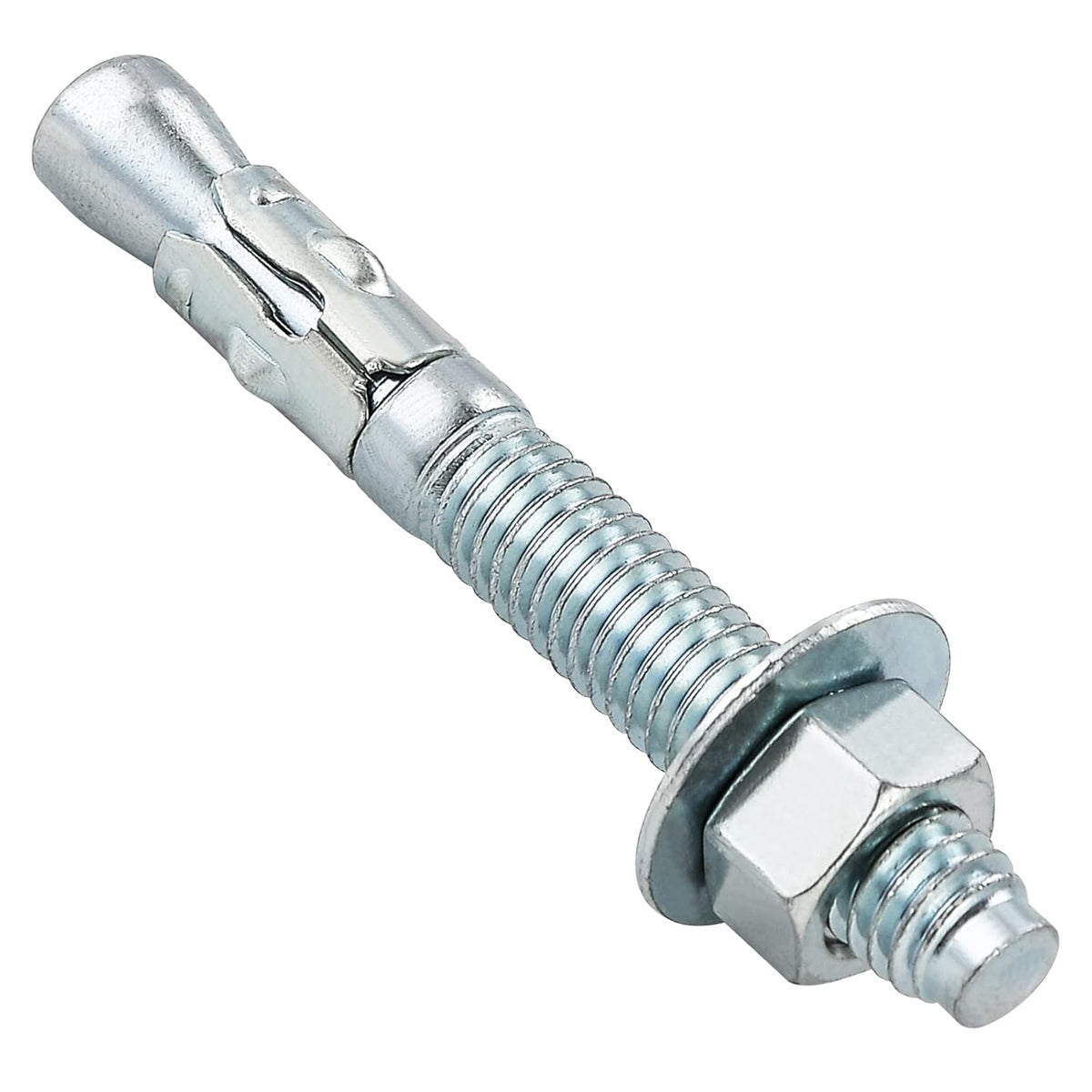 1/4x3-1/4" 10Pcs Inch Standard Fasteners for Heavy-Duty Zinc Wedge Anchors for Cement and Concrete
