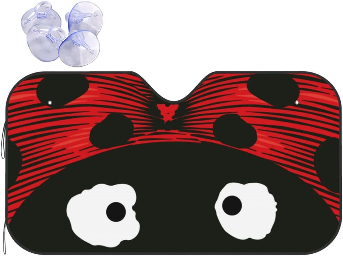Cute Coccinellidae Car Sun Shade Windshield Sunshade Foldable Front Window Shield Cover for Truck SUV