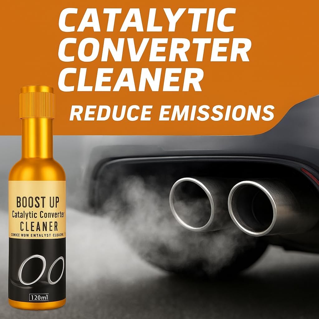 Catalytic Converter Cleaner, Exhaust System Carbon Removal Treatment, Fuel System Additive Oil for Gas & Diesel Car, Auto Engine Parts Cleaner (120ml, 3PCS)