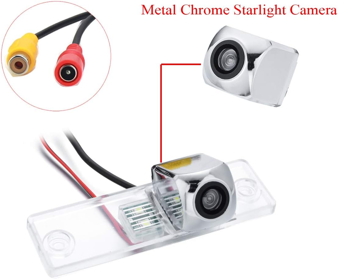Chrome Starlight Car Rear View Camera for Toyota 4Runner/Hilux Surf/Toyota Fortuner SW4 / Toyota Innova & Waterproof and Shockproof Reversing Backup Camera (Chrome Starlight Camera)