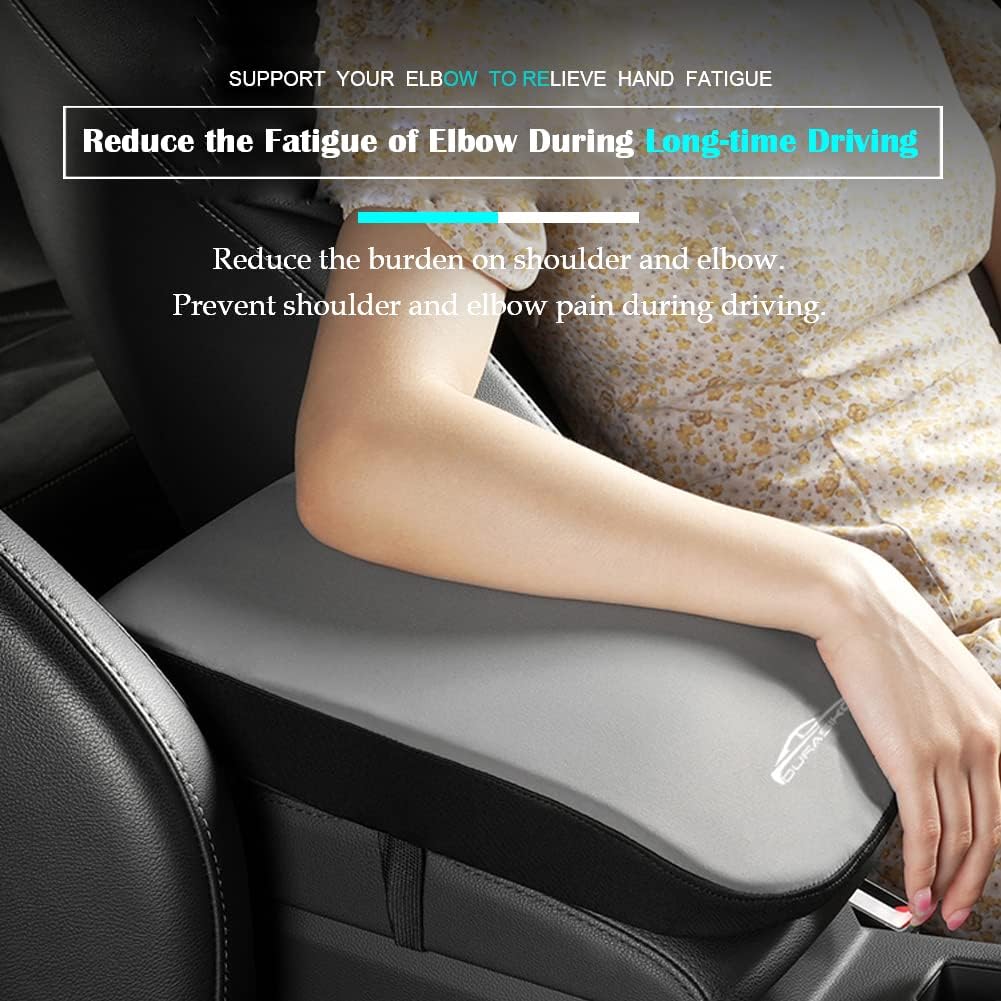 Advanced Car Center Console Pad,Memory Foam Car Armrest Cushion,Elbow Rest Pillow,Auto Armrest Pad,Great for Long-time Driving,Universal Car Armrest Seat Box Cover Protector for most Vehicles