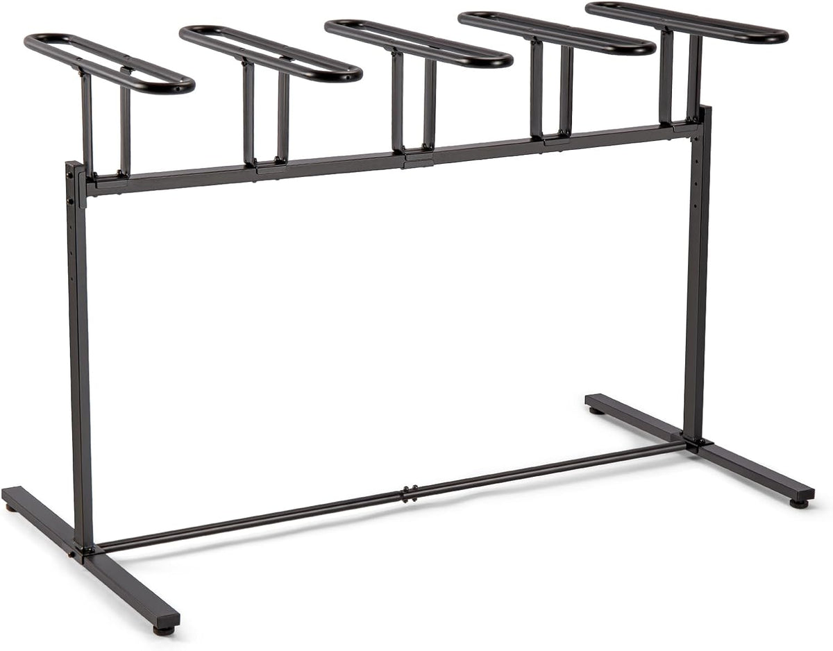 CXWXC 3/5 Bikes Stand Rack - Bike Storage Parking Racks Indoor/Outdoor - Bicycle Stand Garage for Parking Mountain Road Hybrid Bike, Fits Wheels up to 2.4" (For 5 Bikes)